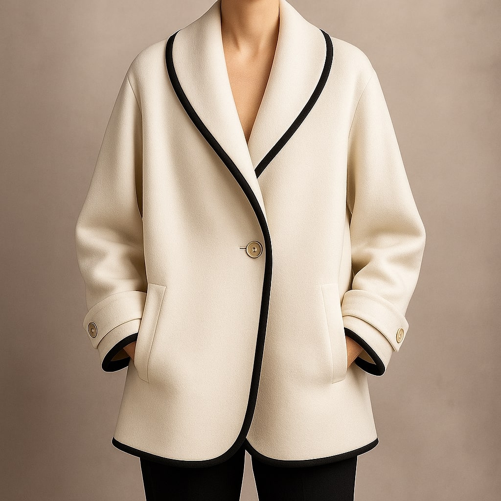 Image of Joan | Women's Notch Collar Swing Coat