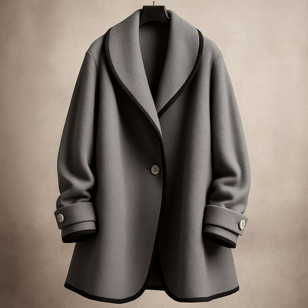 Image of Joan | Women's Notch Collar Swing Coat