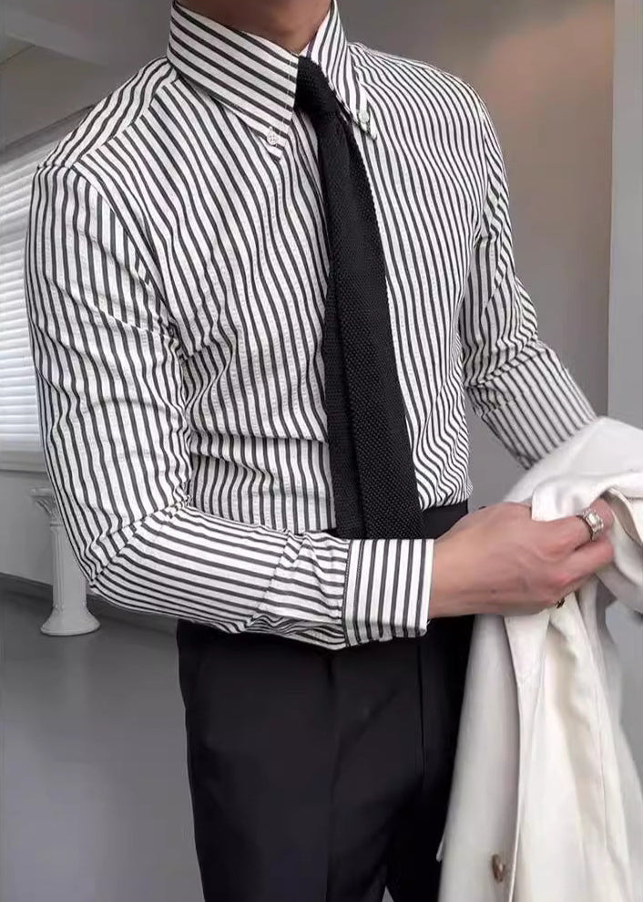 Image of Joaquin | Men's Long Sleeve Striped Button-Up Shirt