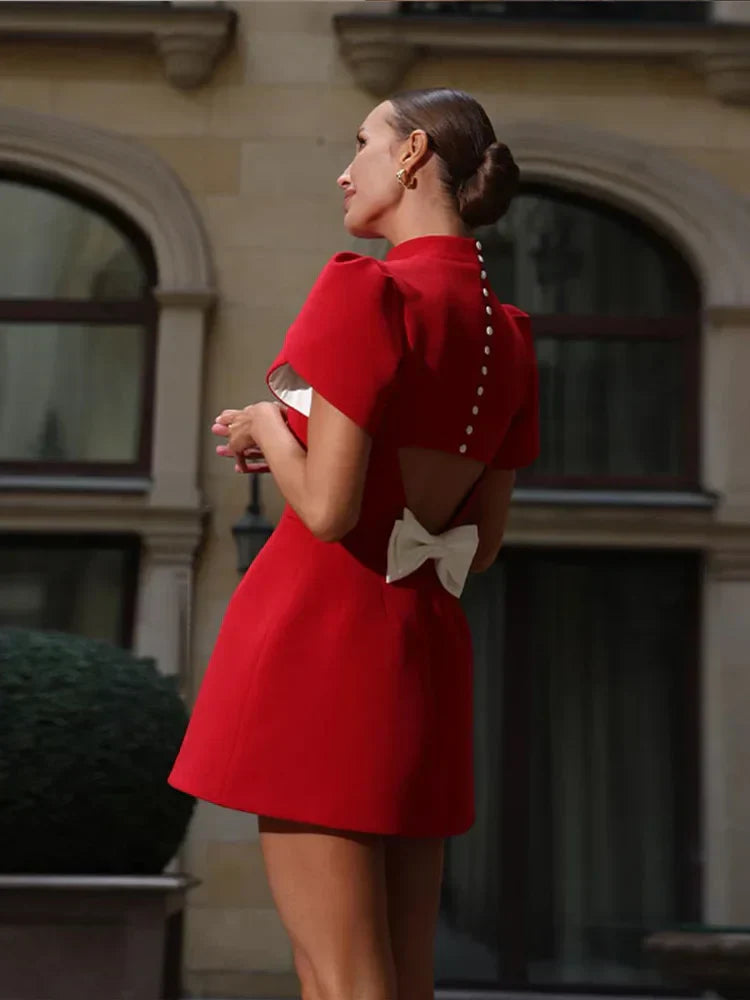 Image of Jocelyn | Women's Puff Sleeve A-Line Mini Dress