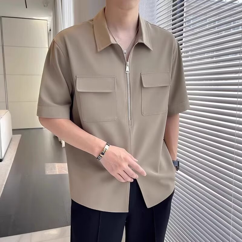 Image of Joel | Men's Zip Front Casual Shirt