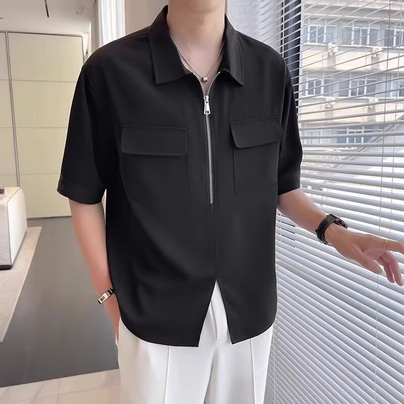Image of Joel | Men's Zip Front Casual Shirt