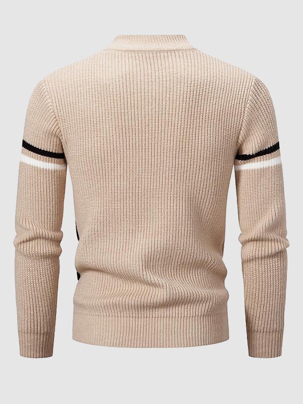 Image of Johnathan | Men's Mock Neck Color Block Sweater