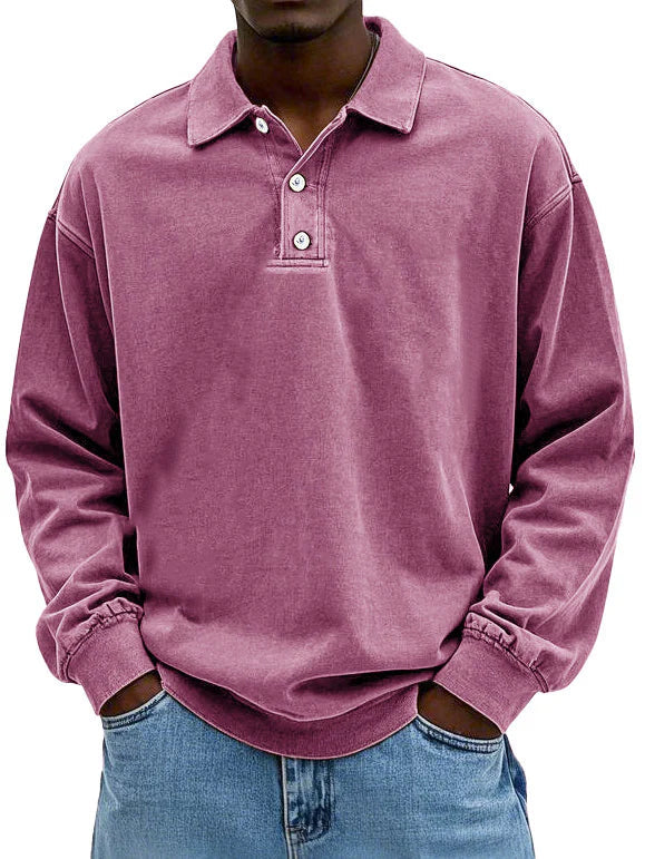 Image of Jordan | Men's Long Sleeve Button-Down Polo Shirt
