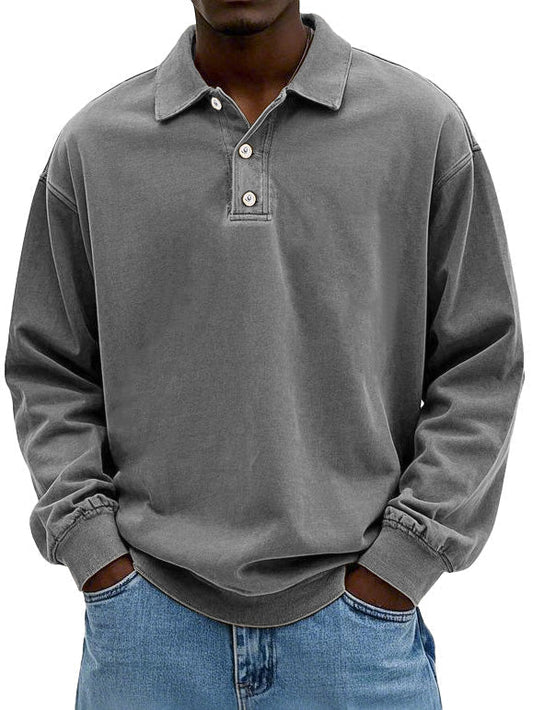 Image of Jordan | Men's Long Sleeve Button-Down Polo Shirt