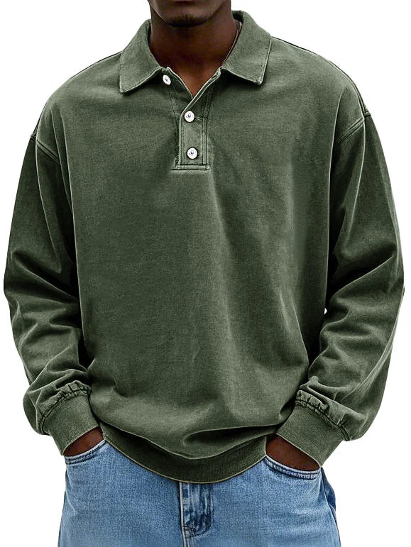 Image of Jordan | Men's Long Sleeve Button-Down Polo Shirt