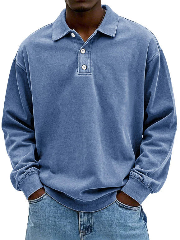 Image of Jordan | Men's Long Sleeve Button-Down Polo Shirt