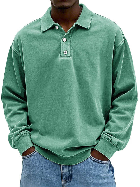 Image of Jordan | Men's Long Sleeve Button-Down Polo Shirt