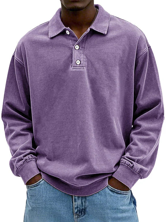 Image of Jordan | Men's Long Sleeve Button-Down Polo Shirt