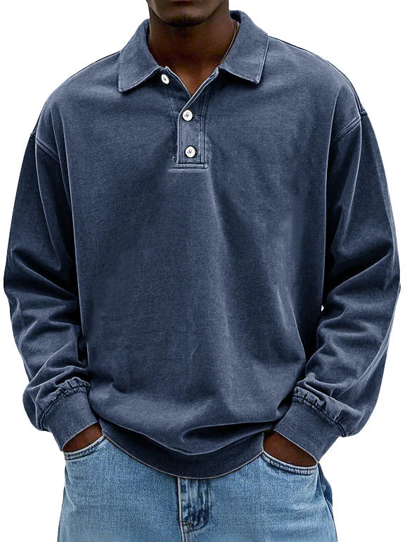 Image of Jordan | Men's Long Sleeve Button-Down Polo Shirt