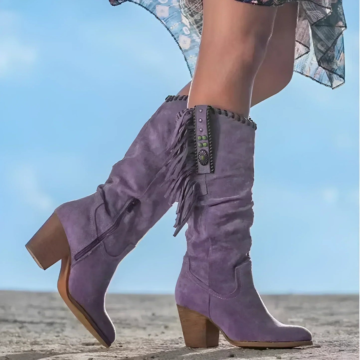 Image of Jordan | Women's Mid Calf Heeled Boots