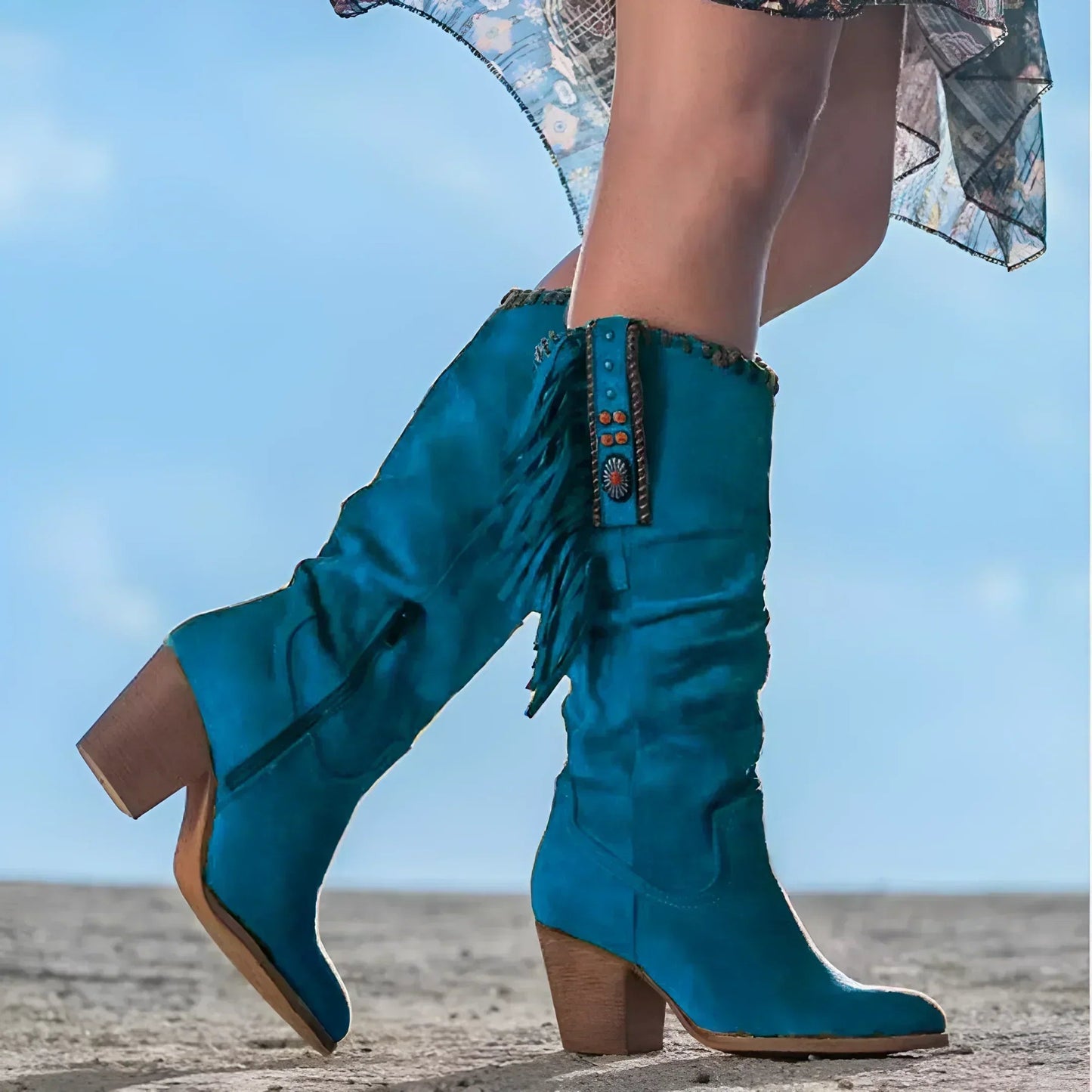 Image of Jordan | Women's Mid Calf Heeled Boots
