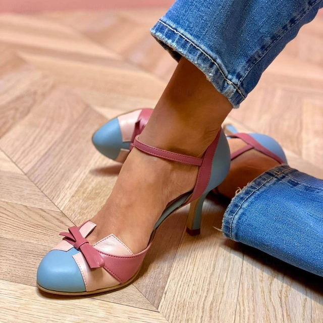 Image of Josephine | Women's Ankle Strap Pointed Toe Heeled Shoes