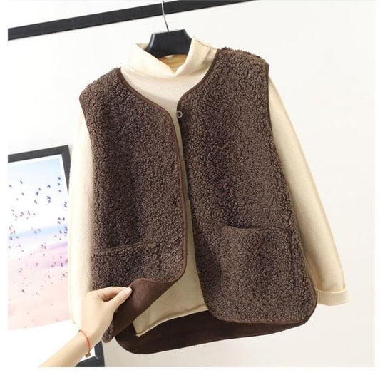 Image of Joyce | Women's Button Front Fleece Vest