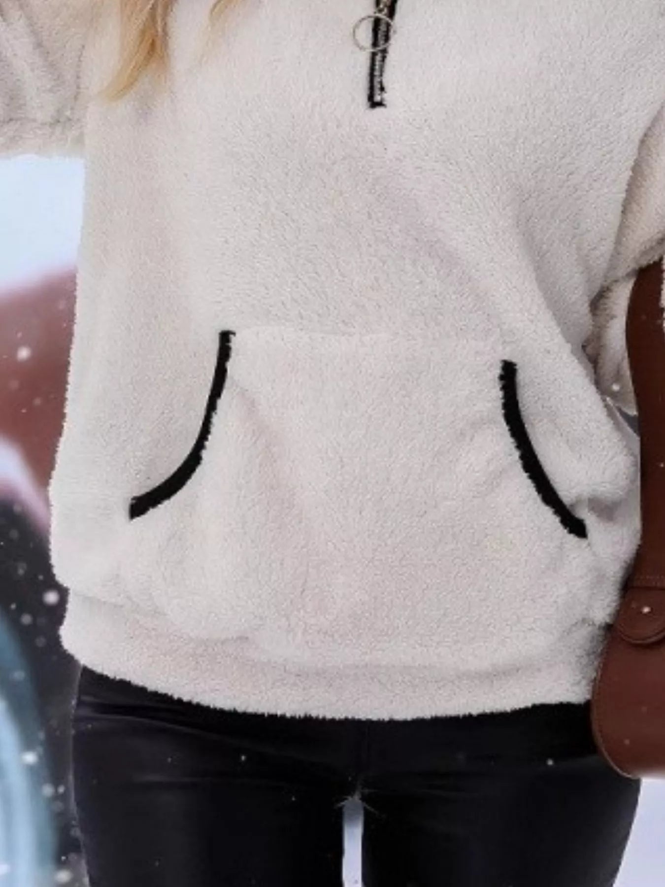 Image of Joyce | Women's Half-Zip Fuzzy Sweater
