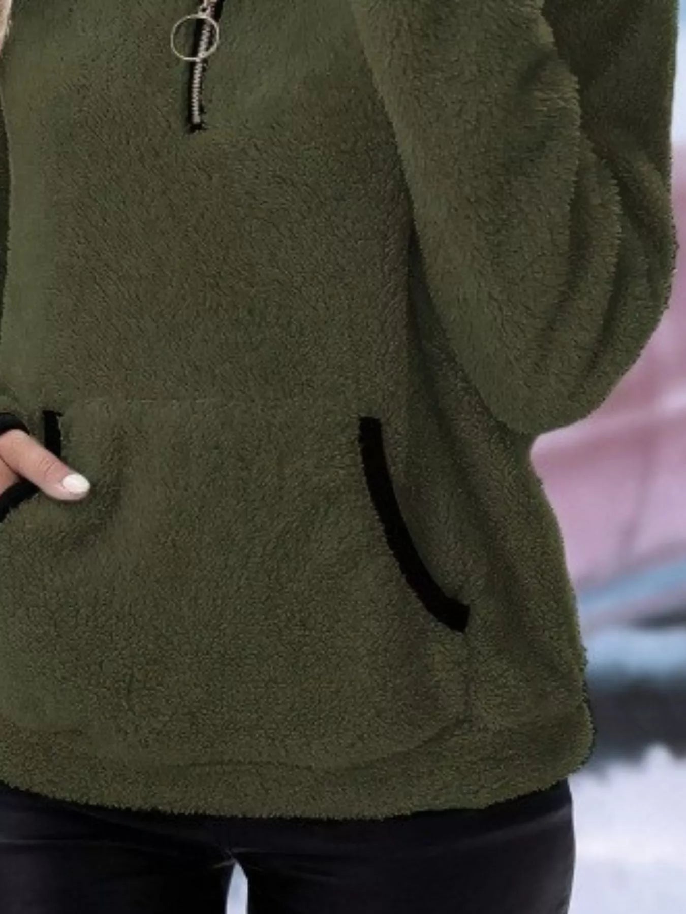 Image of Joyce | Women's Half-Zip Fuzzy Sweater