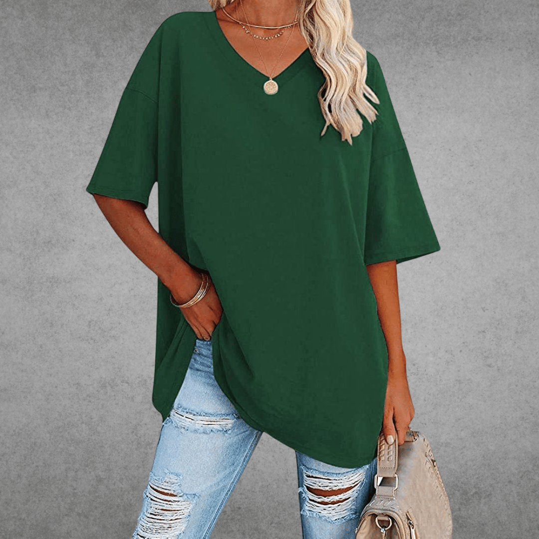 Image of Judith | Women's Oversized V-Neck T-Shirt