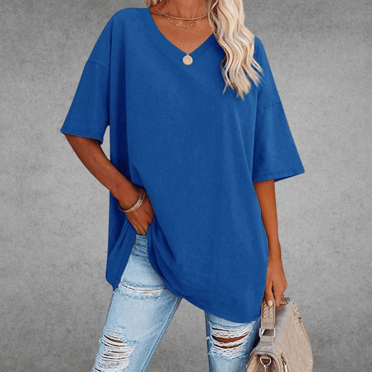 Image of Judith | Women's Oversized V-Neck T-Shirt