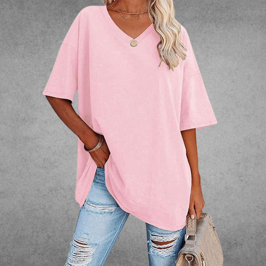 Image of Judith | Women's Oversized V-Neck T-Shirt