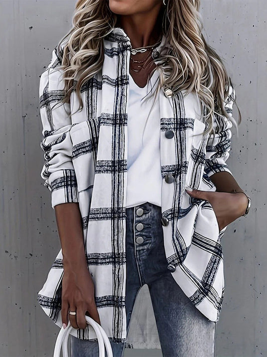 Image of Julie | Women's Oversized Plaid Jacket