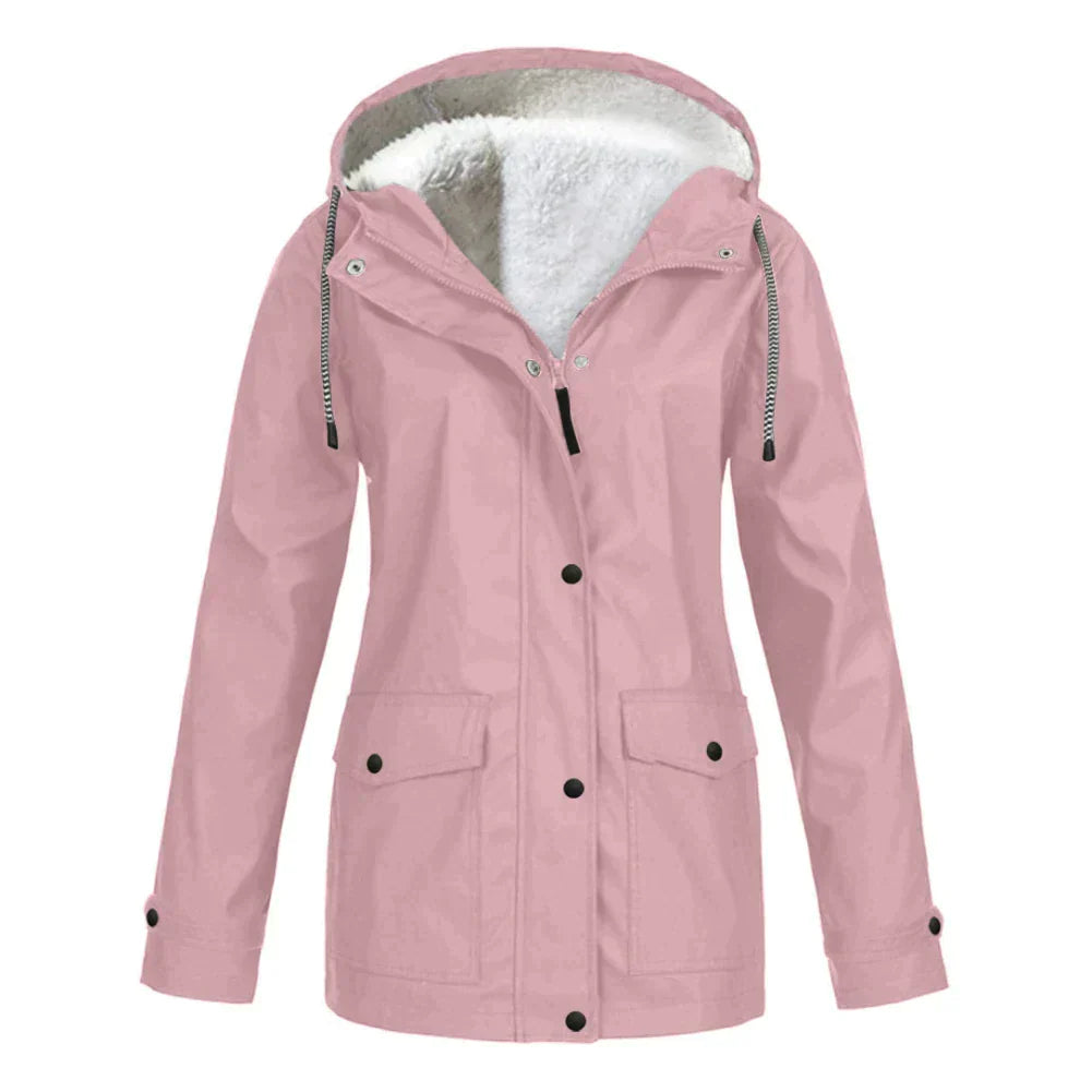 Image of Karen | Women's Button Front Hooded Jacket