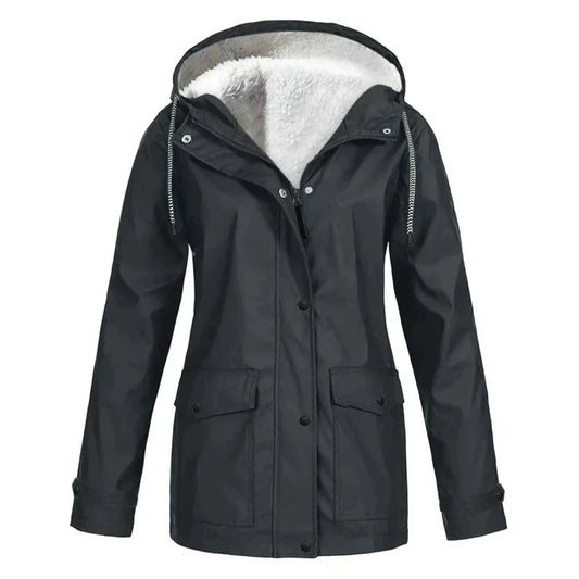 Image of Karen | Women's Button Front Hooded Jacket