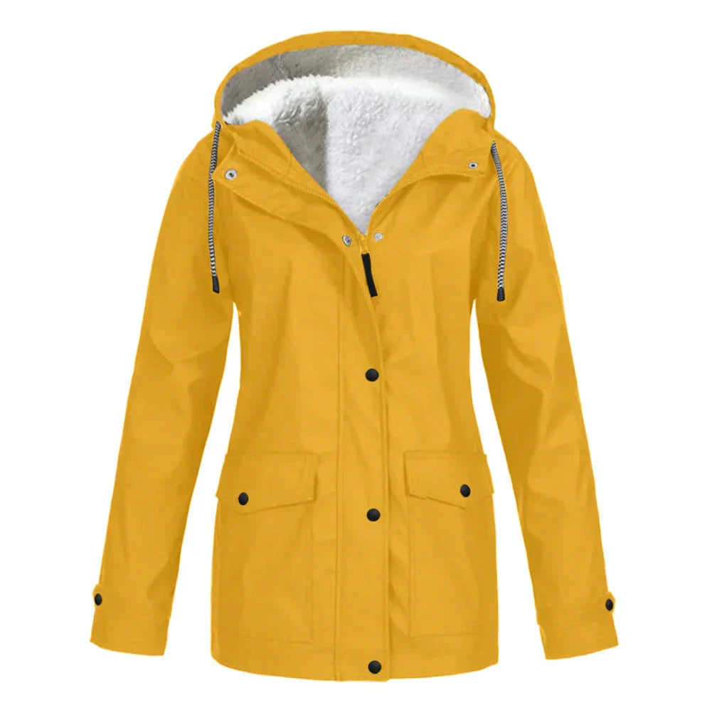 Image of Karen | Women's Button Front Hooded Jacket