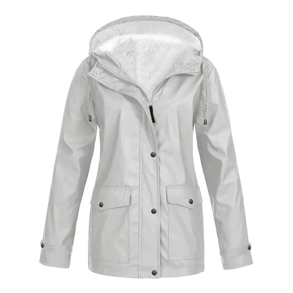 Image of Karen | Women's Button Front Hooded Jacket
