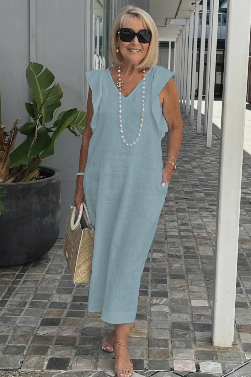Image of Karen | Women's Sleeveless A-Line Midi Dress