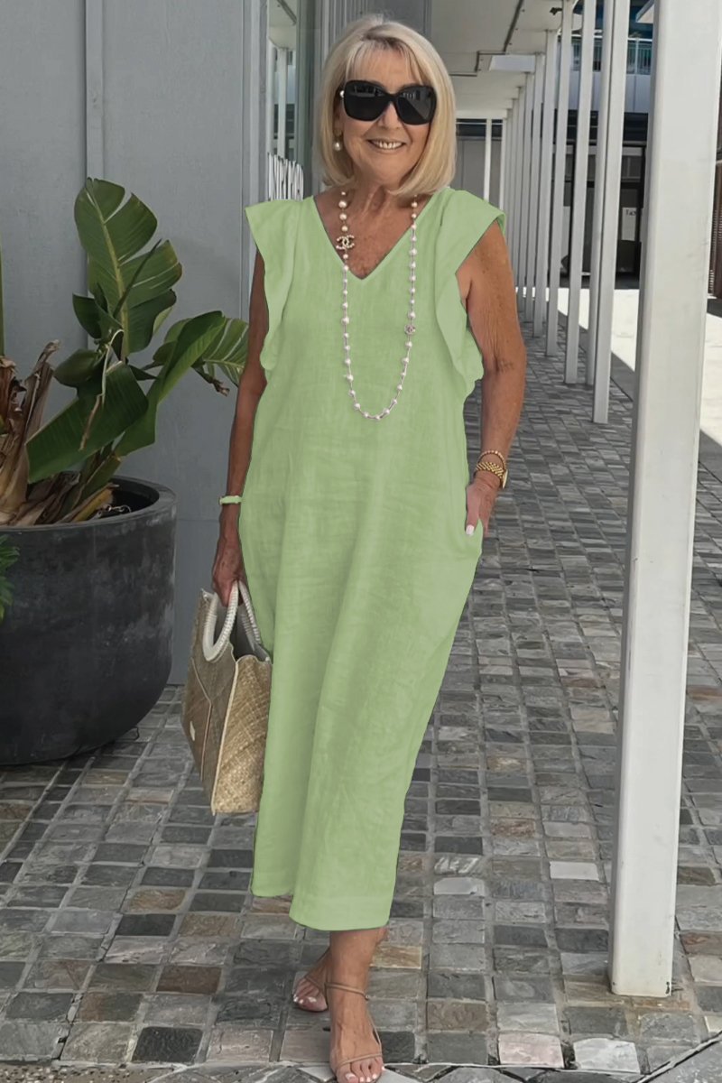 Image of Karen | Women's Sleeveless A-Line Midi Dress