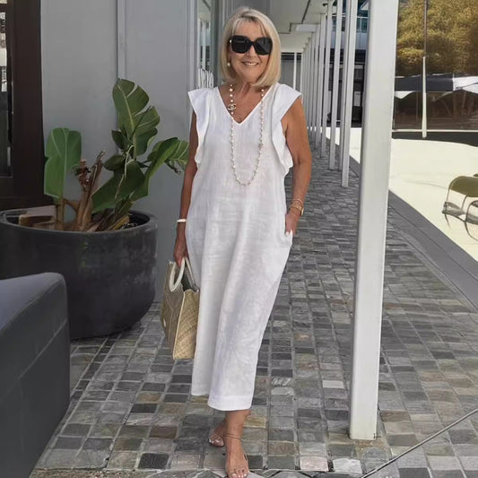 Image of Karen | Women's Sleeveless A-Line Midi Dress