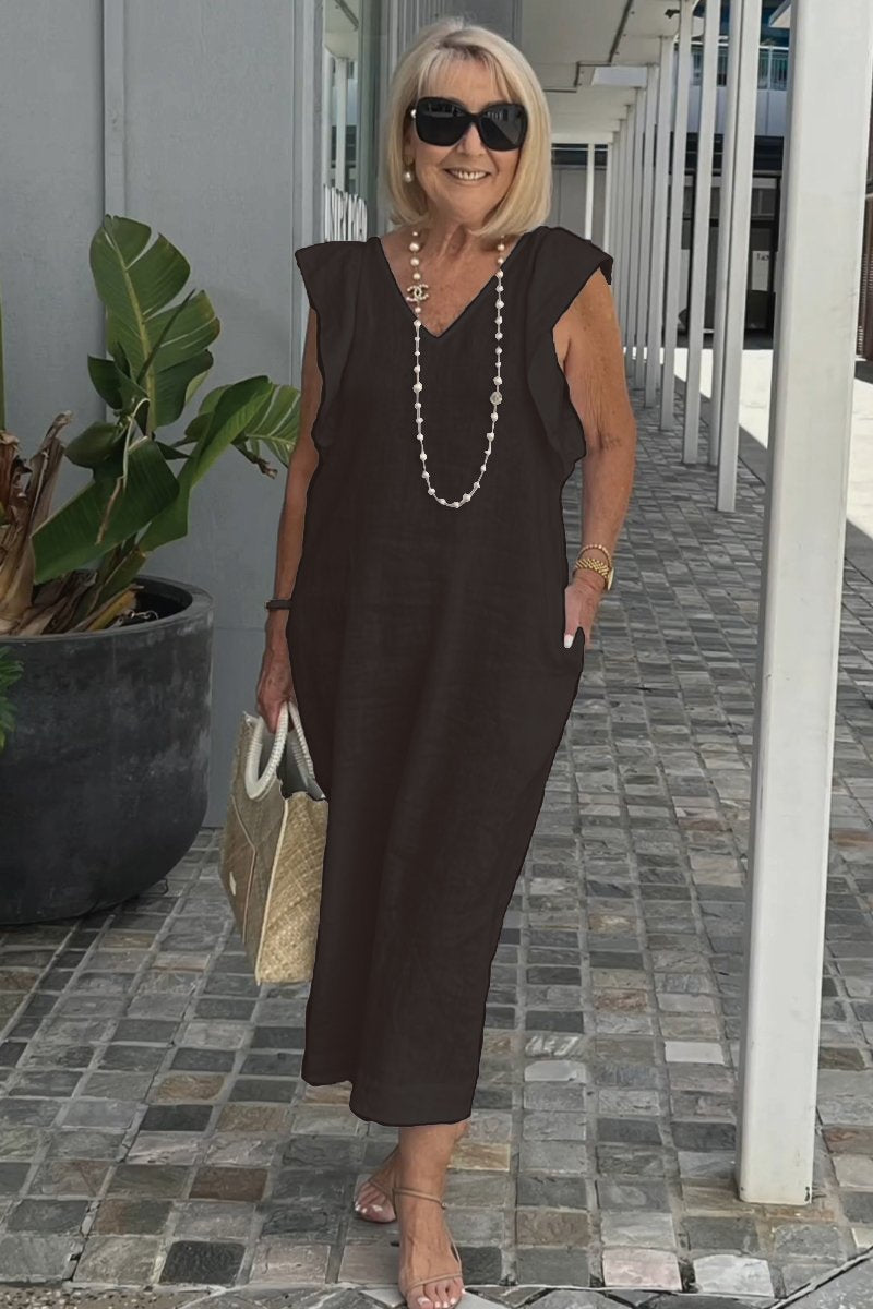 Image of Karen | Women's Sleeveless A-Line Midi Dress