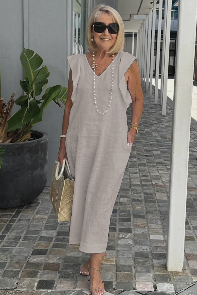 Image of Karen | Women's Sleeveless A-Line Midi Dress