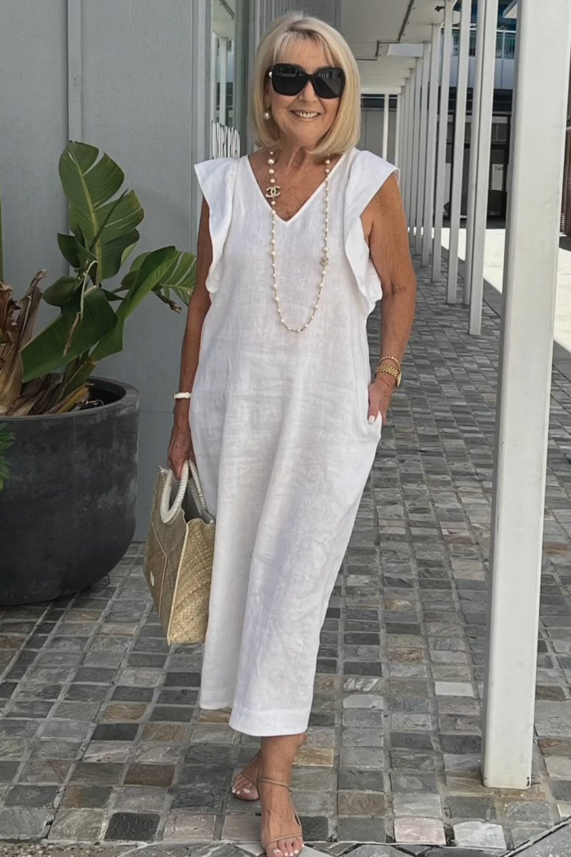 Image of Karen | Women's Sleeveless A-Line Midi Dress