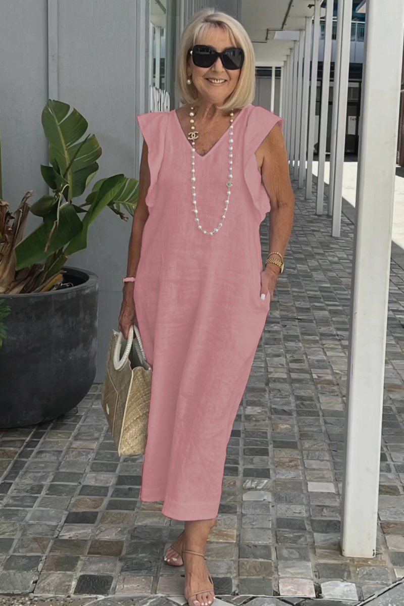 Image of Karen | Women's Sleeveless A-Line Midi Dress