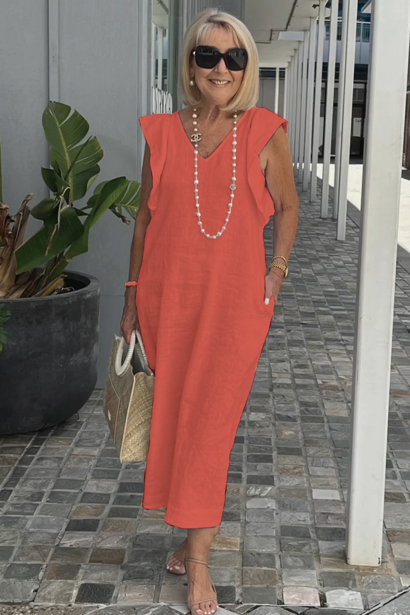 Image of Karen | Women's Sleeveless A-Line Midi Dress