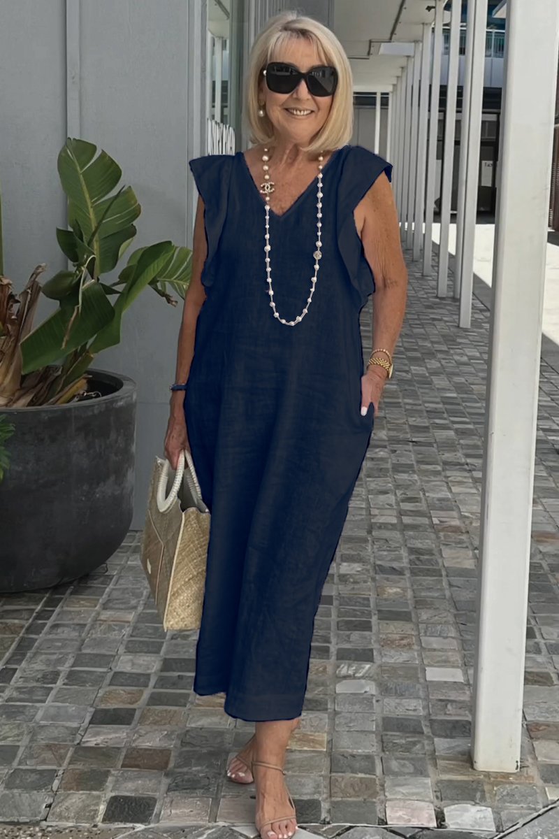 Image of Karen | Women's Sleeveless A-Line Midi Dress