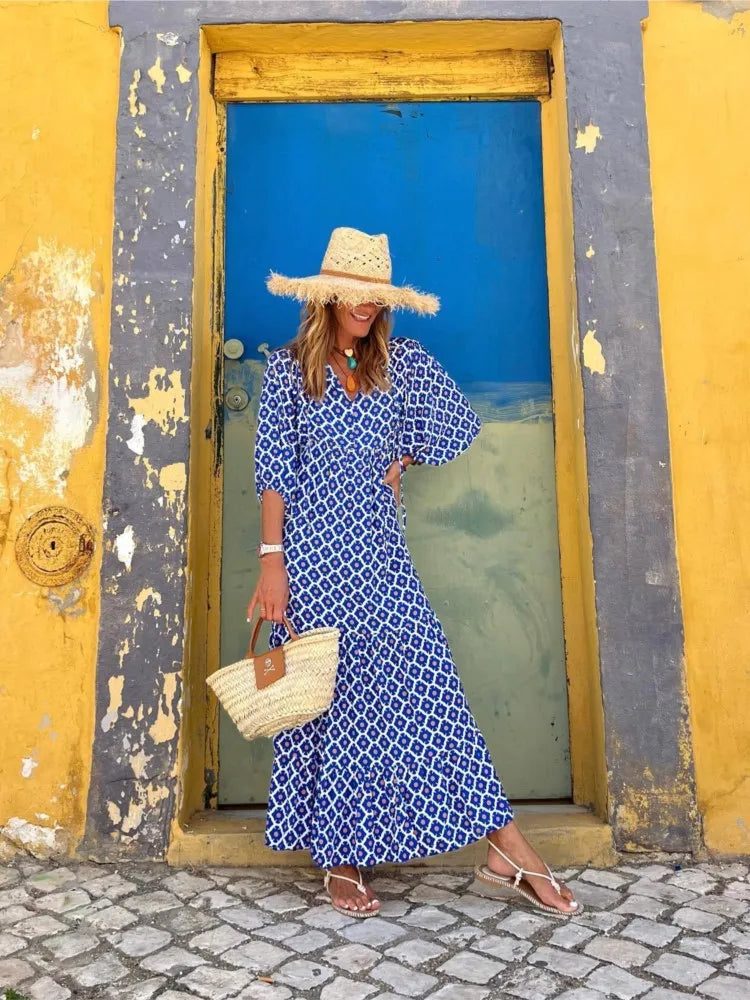 Image of Kate | Women's V-Neck Tiered Maxi Dress