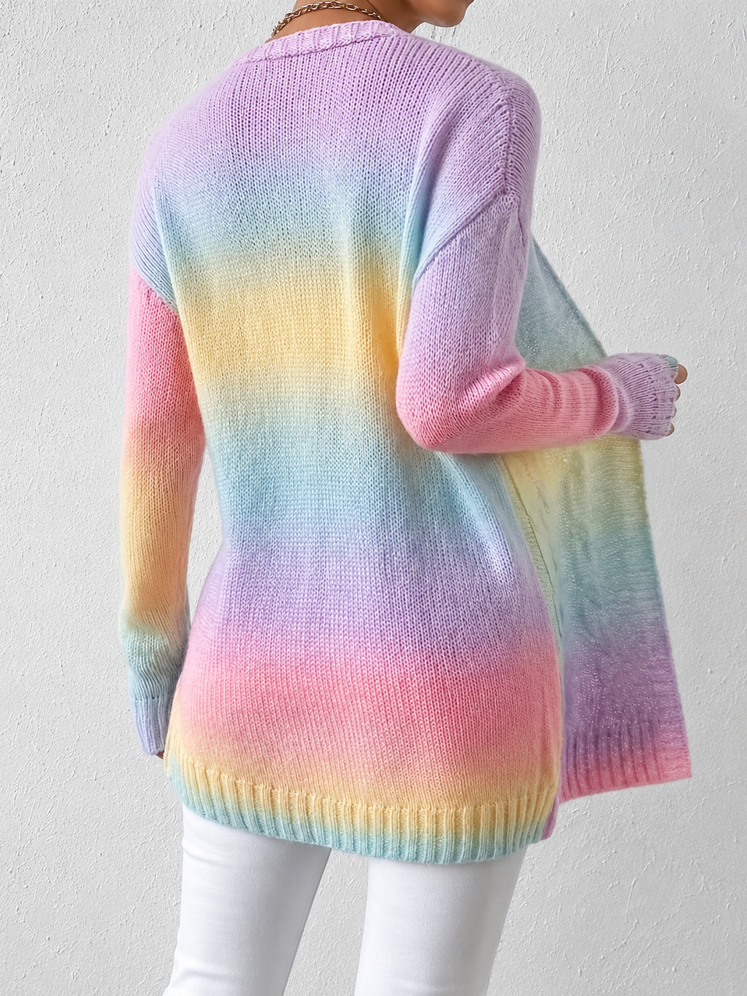Katelyn | Women's Long Cable Knit Cardigan - Image 1