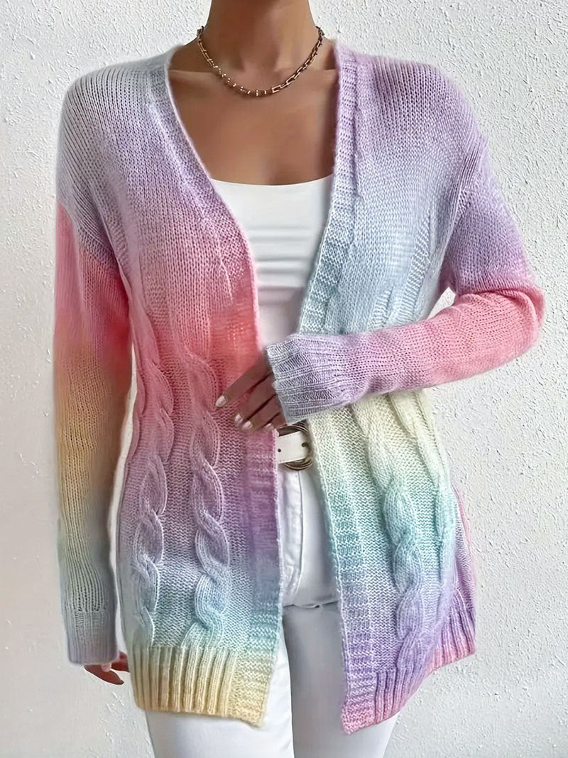 Katelyn | Women's Long Cable Knit Cardigan - Image 2