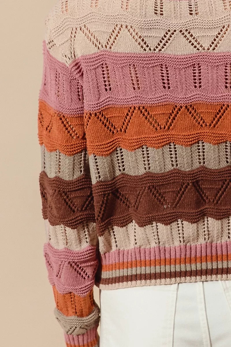 Image of Kathy | Women's Long Sleeve Striped Sweater