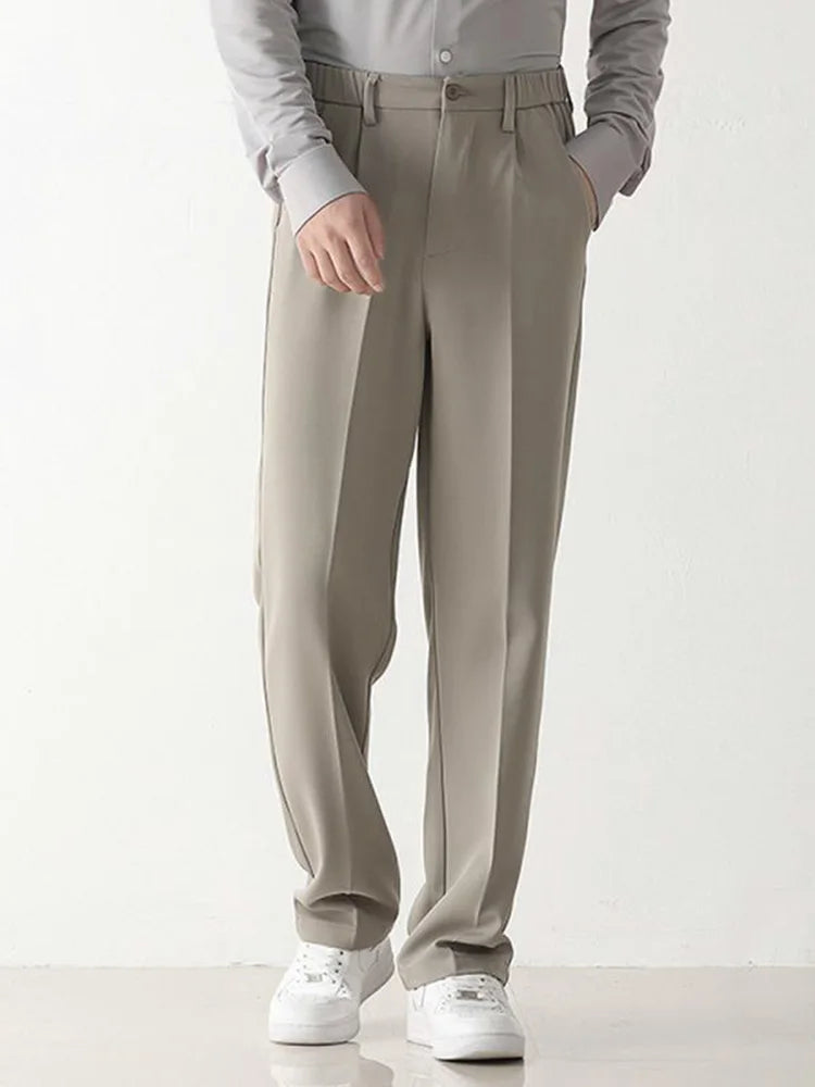 Image of Keegan | Men's Wide Leg Pleated Dress Pants