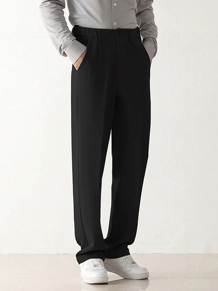 Image of Keegan | Men's Wide Leg Pleated Dress Pants