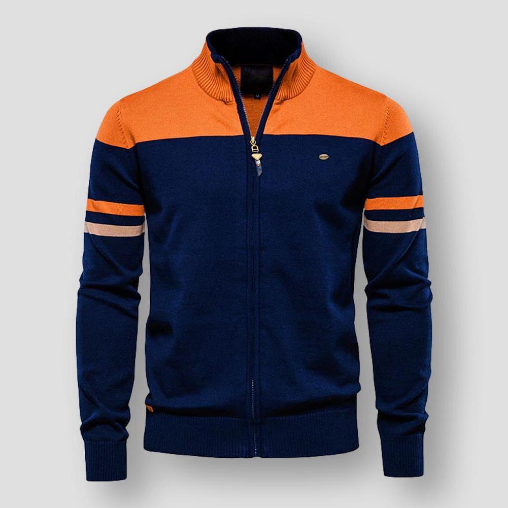 Image of Keegan | Men's Zip-Up Color Block Jacket