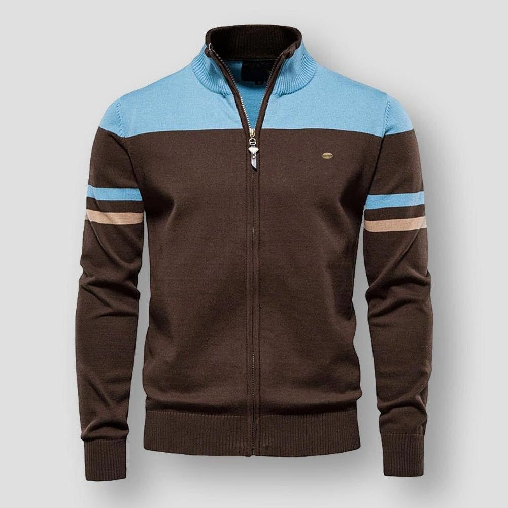 Image of Keegan | Men's Zip-Up Color Block Jacket