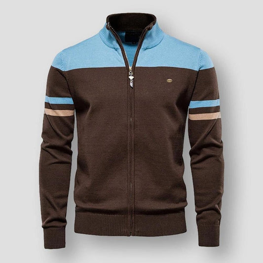 Image of Keegan | Men's Zip-Up Color Block Jacket