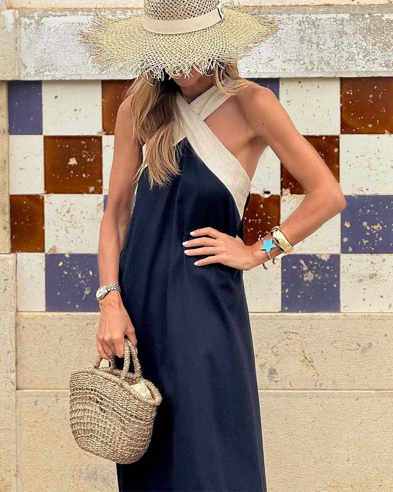 Image of Keira | Women's Sleeveless A-Line Maxi Dress