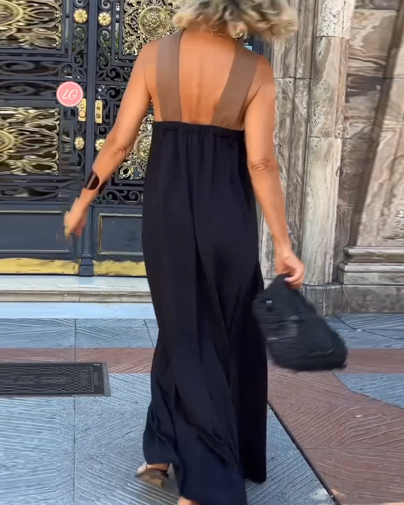 Image of Keira | Women's Sleeveless A-Line Maxi Dress