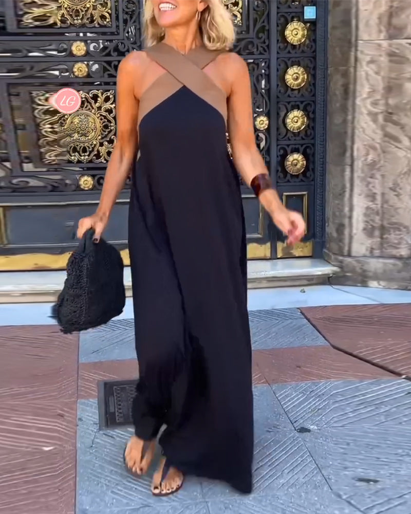 Image of Keira | Women's Sleeveless A-Line Maxi Dress