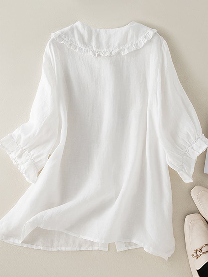 Image of Kelsey | Women's Ruffle Collar Blouse
